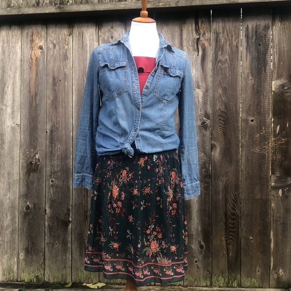 Max Studio Floral Skirt with Elastic Waist. Size M - Picture 5 of 12